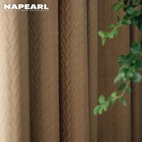 napearl nordic texture velvet light luxury geometric shading simple velvet high grade curtains for living dining room bedroom