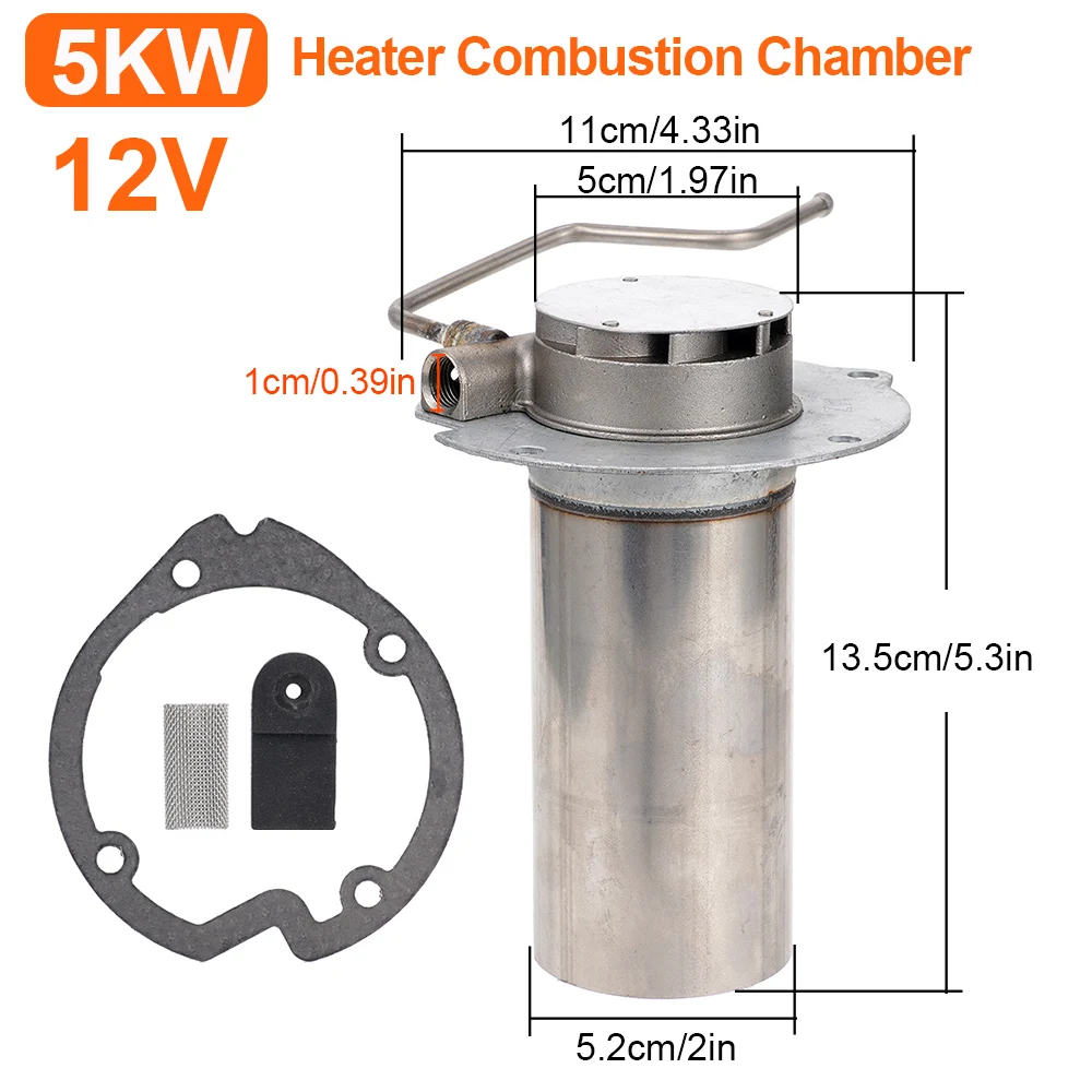 

5-8 кВт воздушный дизельный стояночный обогреватель, камера сгорания с прокладкой комбайна, 12 В для автомобиля, грузовика, фургона, кемпера, обогреватель, аксессуары
