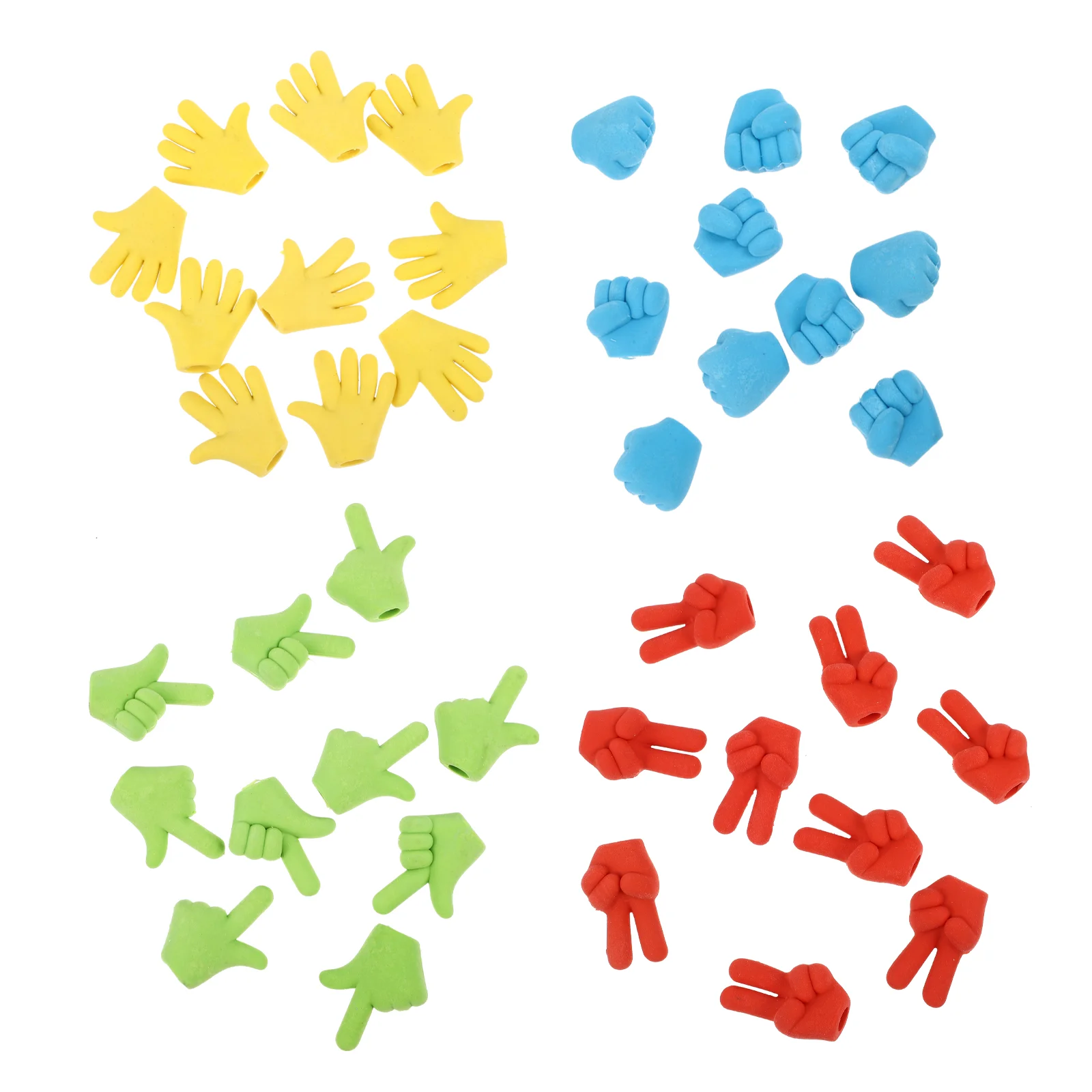 

40Pcs Eraser Mini Stationery Eraser Awards Caps Finger Shaped Erasers for School Kindergarten