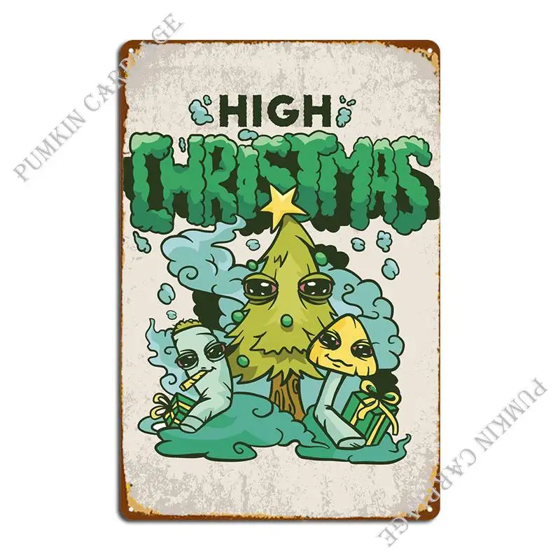 

Высокий рождественский металлический знак Stoner, настенная пещера, кухонный клубный знак, постер