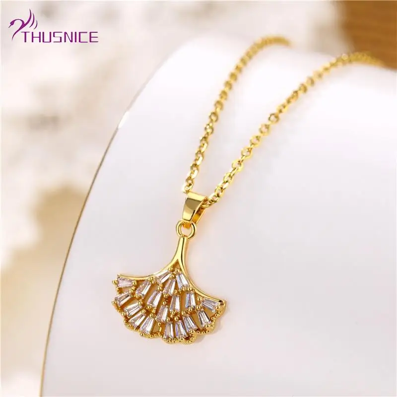 

Модные ювелирные изделия Thusnice, ожерелье из титановой стали с покрытием из 18-каратного золота, ожерелье для женщин, ювелирные изделия на годо...