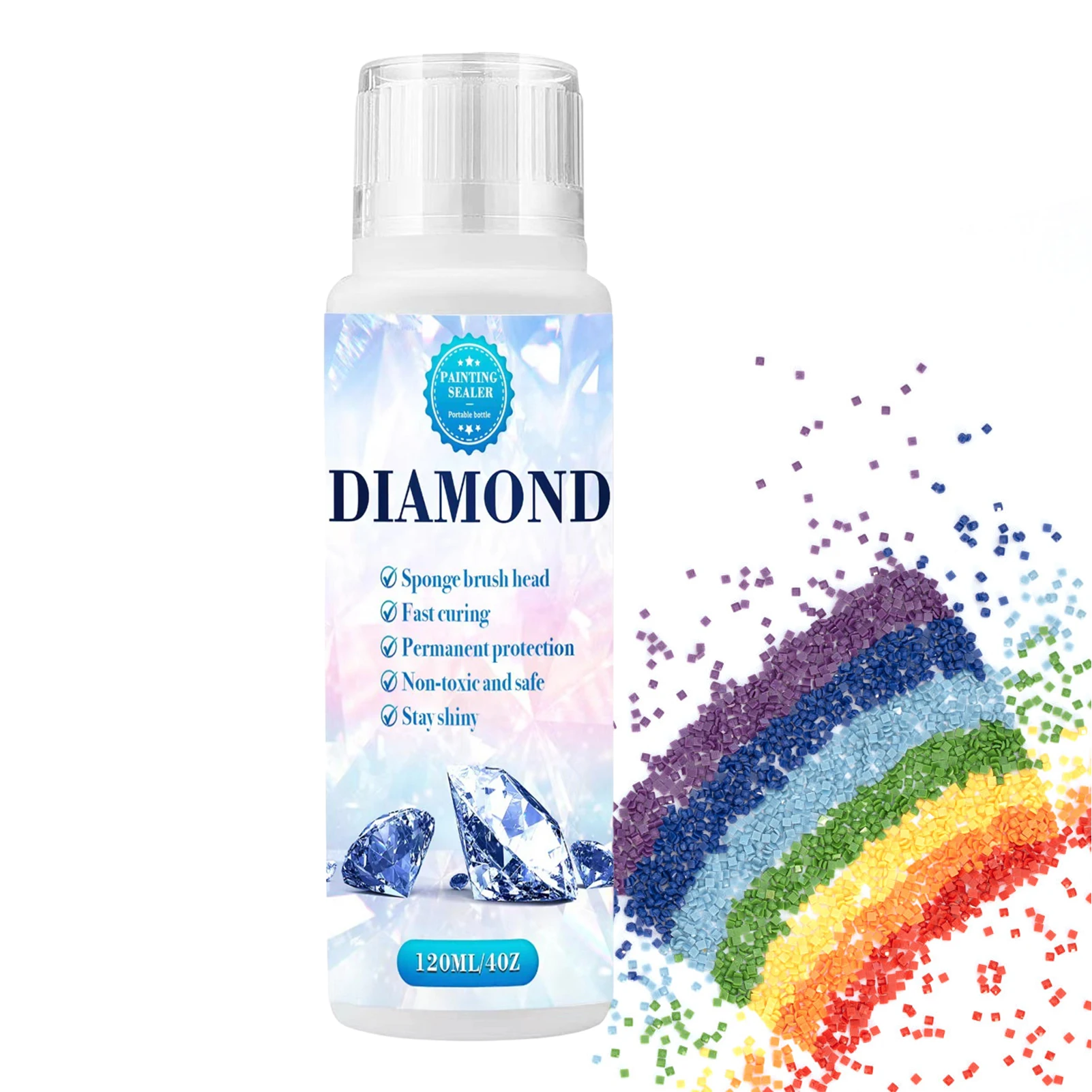 

Diamonds Painting Sealer 120ml 5D Diamonds Painting Glue Diamond Art Sealer For Diamonds Painting Conserver For DIY Craft