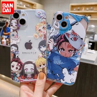 bandai anime cartoon demon slayer clear silicon mobile phone case for iphone xr xs max 8 plus 11 12 13mini 13 pro max case