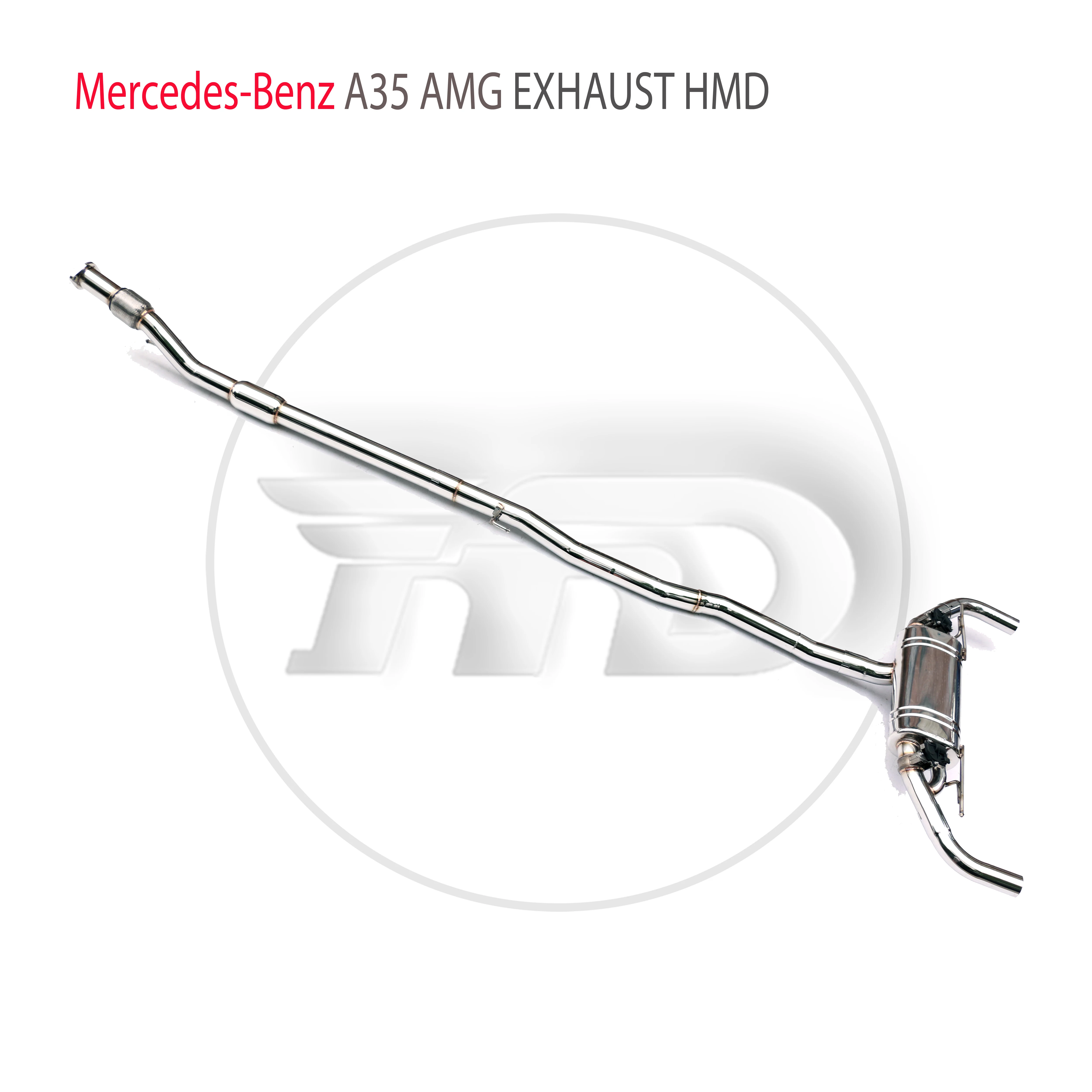 

Выхлопная система HMD из нержавеющей стали, эффективный Catback для Mercedes Benz A35 AMG W176 W177, автоматическая модификация, электронный клапан