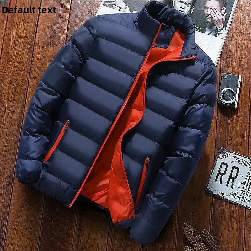 2023 New Winter Casual Stand Collar Cotton Coat Sporty Trendy Padded Youth Bottom Zippered Cardigan Parkas