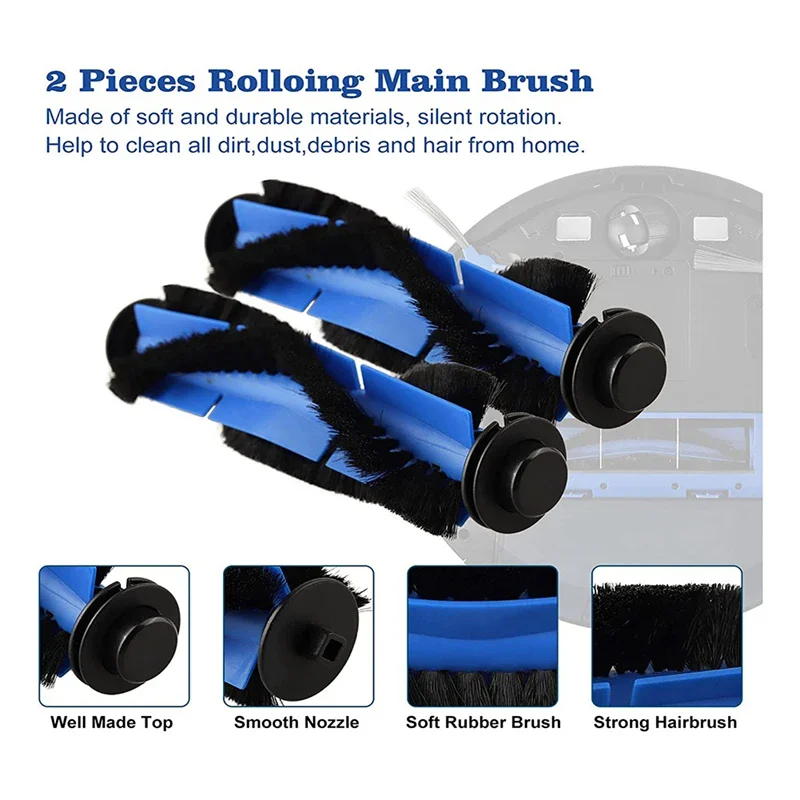 Сменные аксессуары для роботов-пылесосов Eufy Robovac 11S 25C 15C 30 30C 12 35C 15T 2 вращающихся