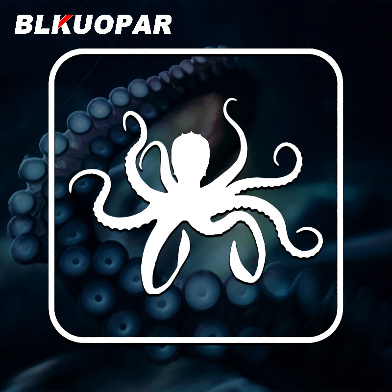 

ПредуПредупреждение ительные знаки морского кальмара, осьминога BLKUOPAR, знаки, графическая личность, наклейка на окна, ноутбук, багажник, мот...