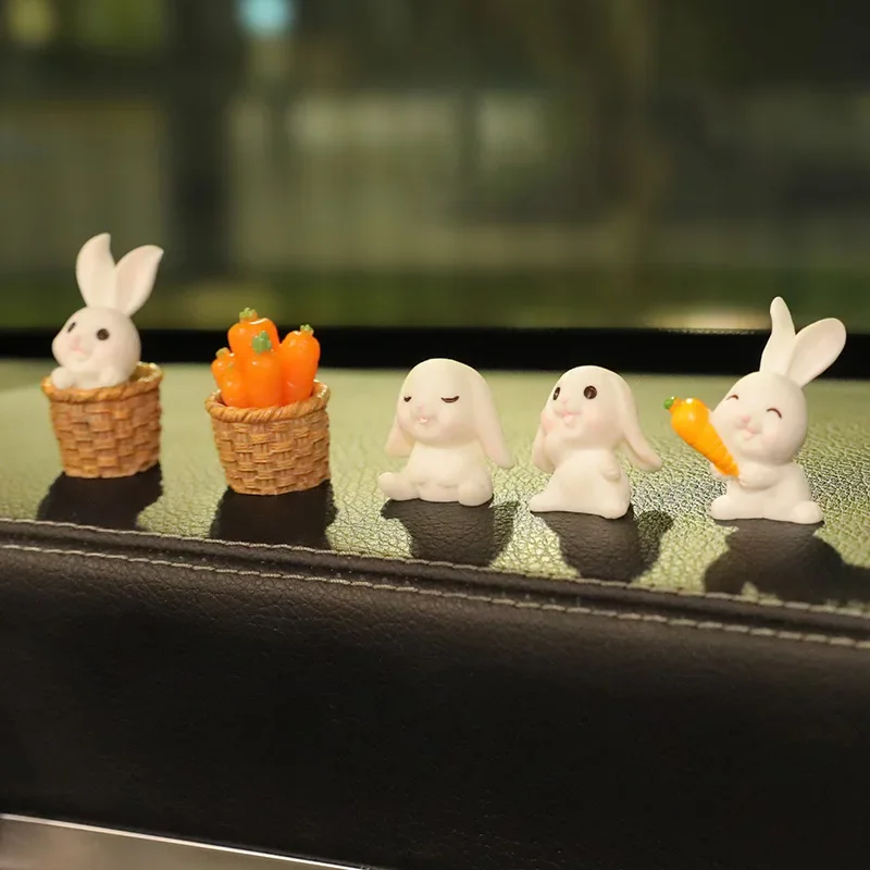 Новинка 2023 украшения для автомобиля с кроликом женские интерьера приборной