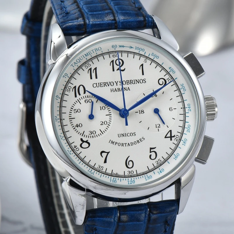 

CYS-Historiador Watch Multifunctional Luxury Date Men's Watch Fashion Classic Top Leather Strap Waterproof Quartz Sports Watch