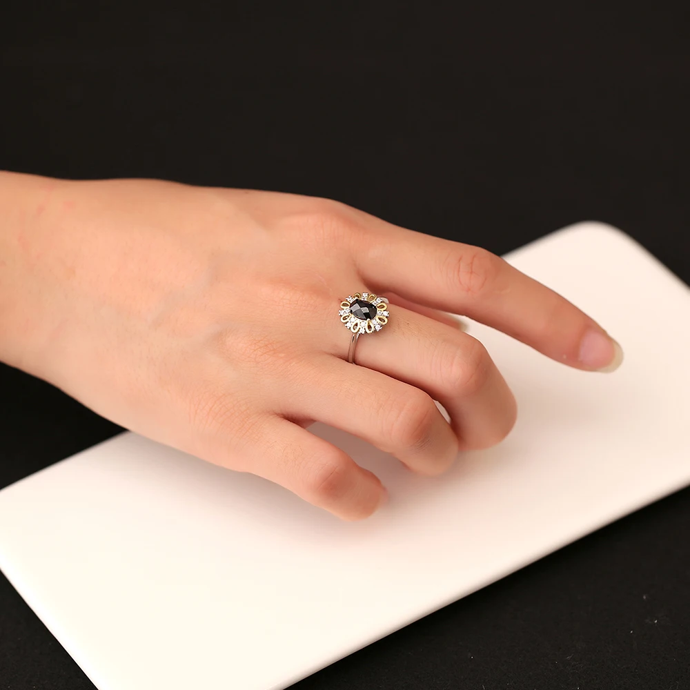 Серебряное кольцо Deluxe S925 в сочетании с женским кольцом из натуральной шпильки