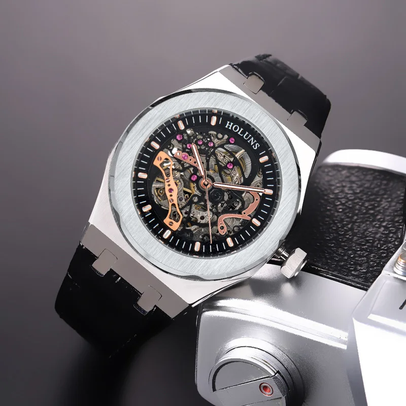 Скидка Часы Мужские автоматические механические с сапфировым стеклом, 42 мм, 5 атм