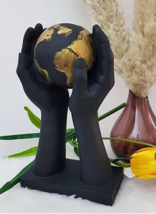 

Украшение для дома ЕС возникла мир Держите руки золотые черные украшения для дома и офиса