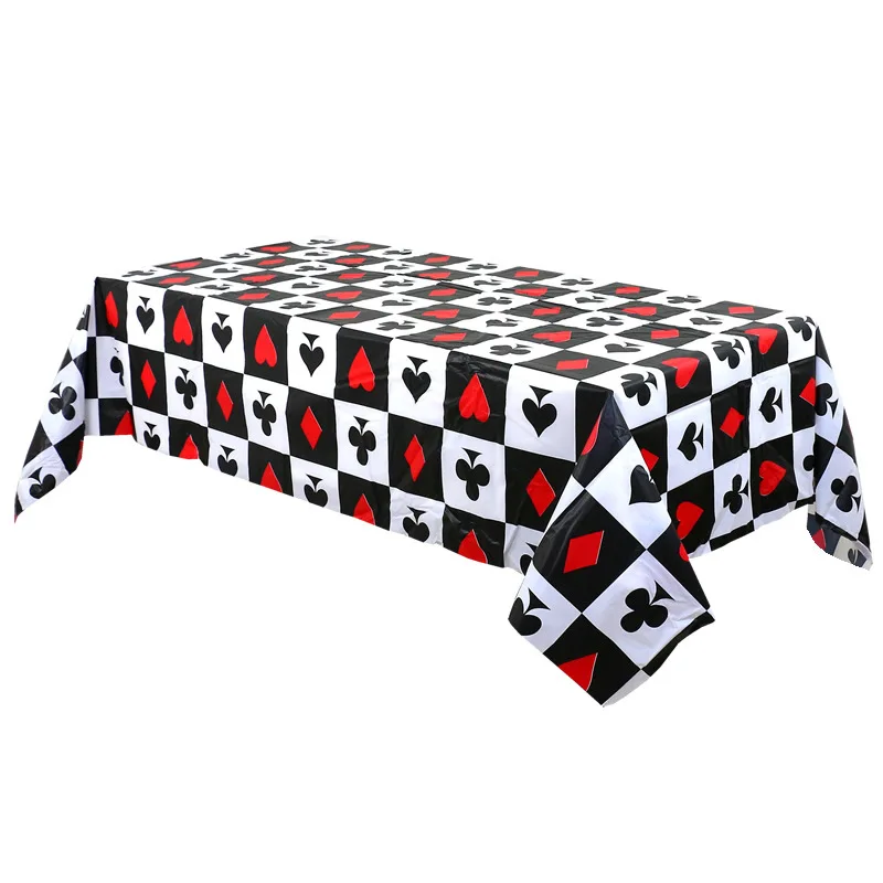 1 шт. одноразовая настольная скатерть в стиле Казино Лас-Вегаса