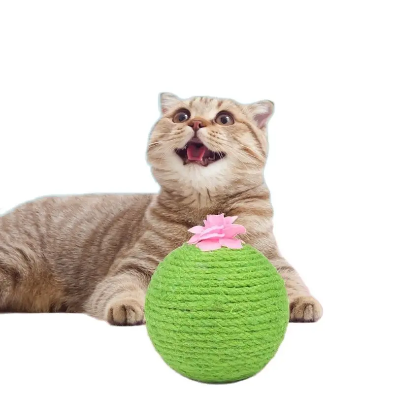 Cat Toy Sisal Ball High Quality Sisal Rope Toy Pet Clawing Scratcher Toy Cat Scratching Ball Toy