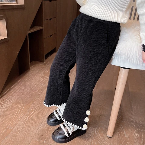 GEONYIEEK Девочки Теплые Штаны из Хлопка