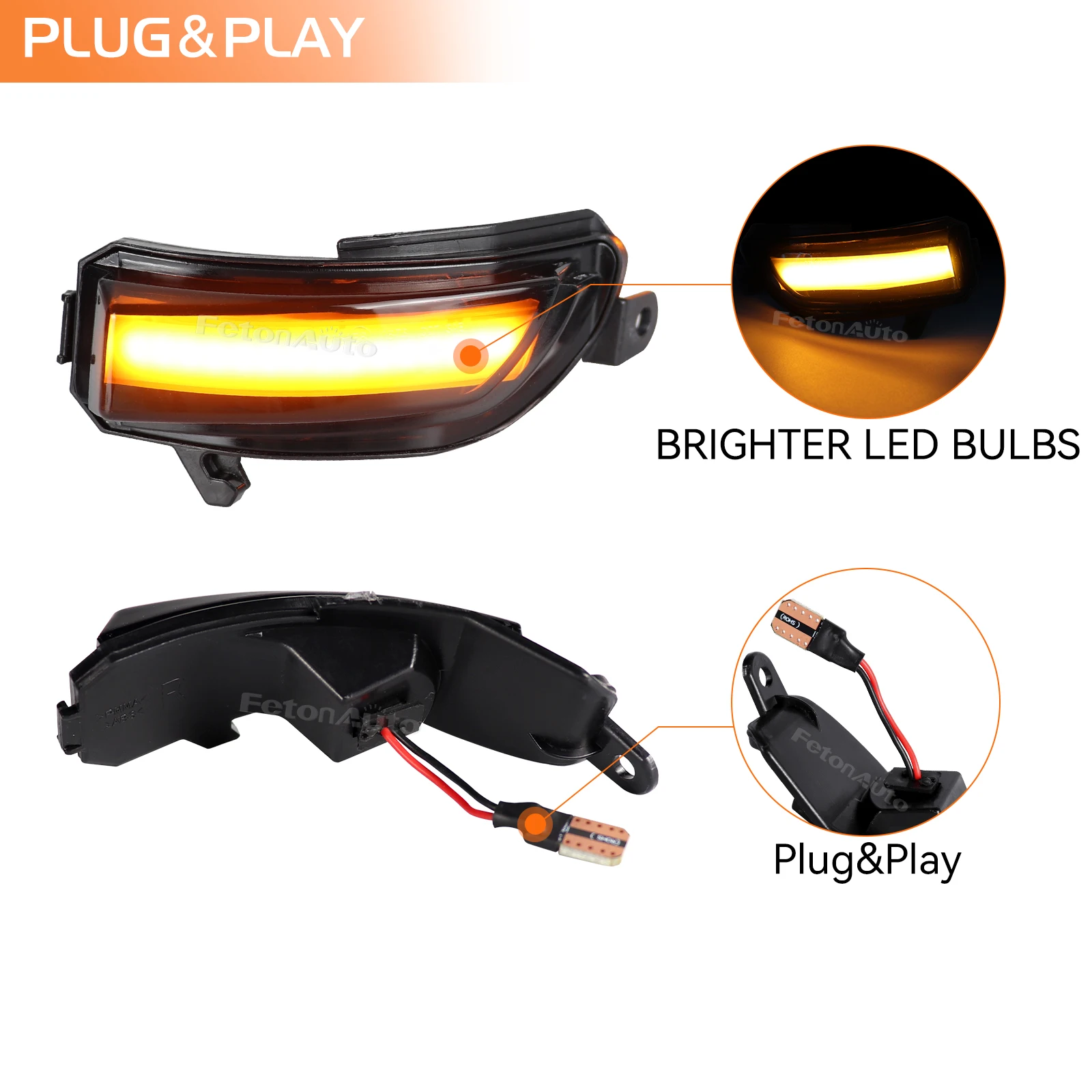 Светодиодный динамический индикатор мигалка зеркало заднего вида указатель