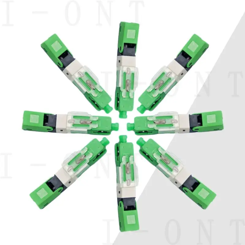 Free Shipping FTTH Fast Conector SC APC Single-Mode Fiber Optic Quick Connector FTTH SM Optic For Telecom