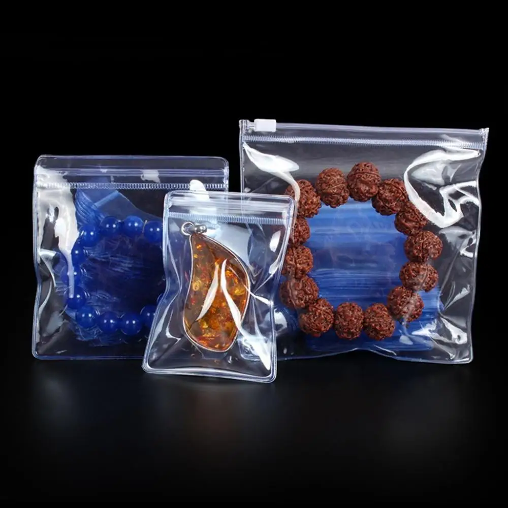 

Прозрачные мешочки для ювелирных изделий из ПВХ, пакеты с застежкой-молнией, антиокислительные сумки для хранения серёг, подвесок, ожерелий...