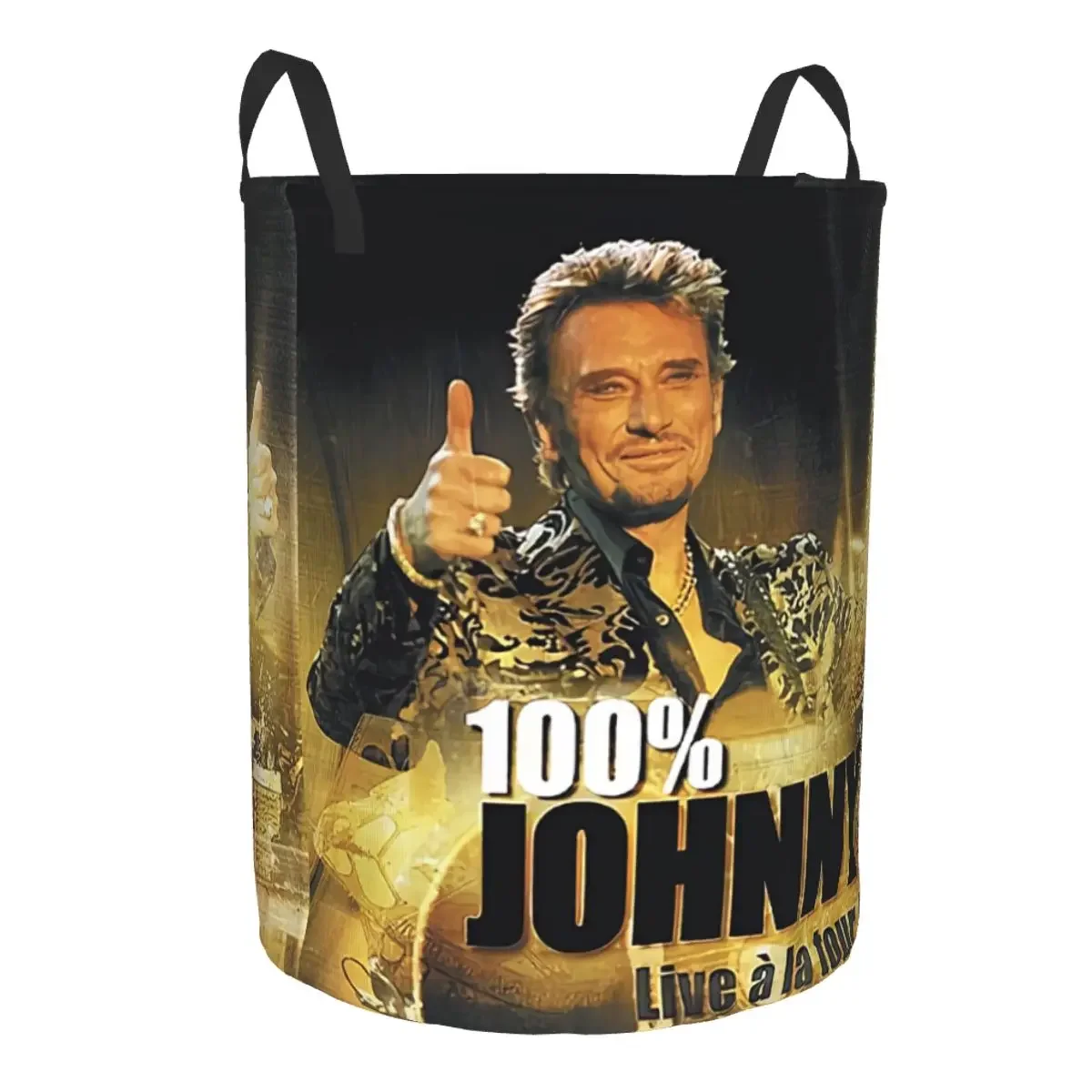 Фото Корзина для белья Johnny Hallyday, складная корзина для одежды French Rock Singer, корзина для хранения игрушек для детской комнаты №2
