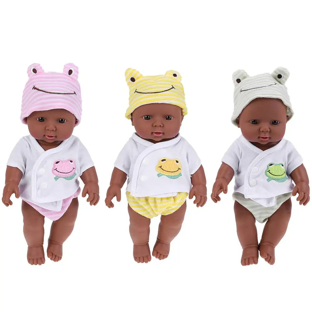 Black Rubber Doll Girl Play House Doll Toy