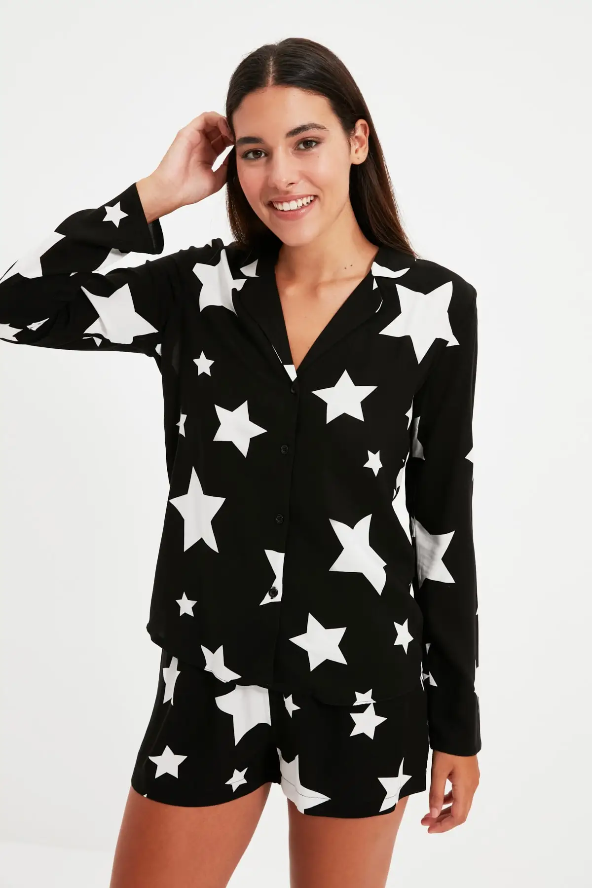 

Trendyol Star Pattern Woven Pajamas set THMAW22PT0136