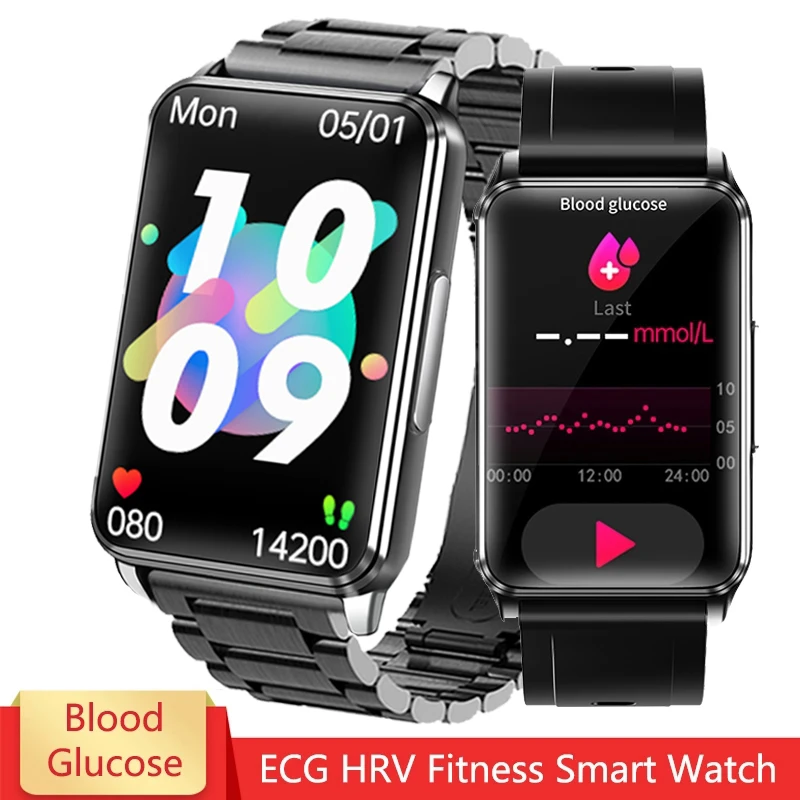 

Смарт-часы ECG HRV с функцией измерения уровня сахара в крови и пульса
