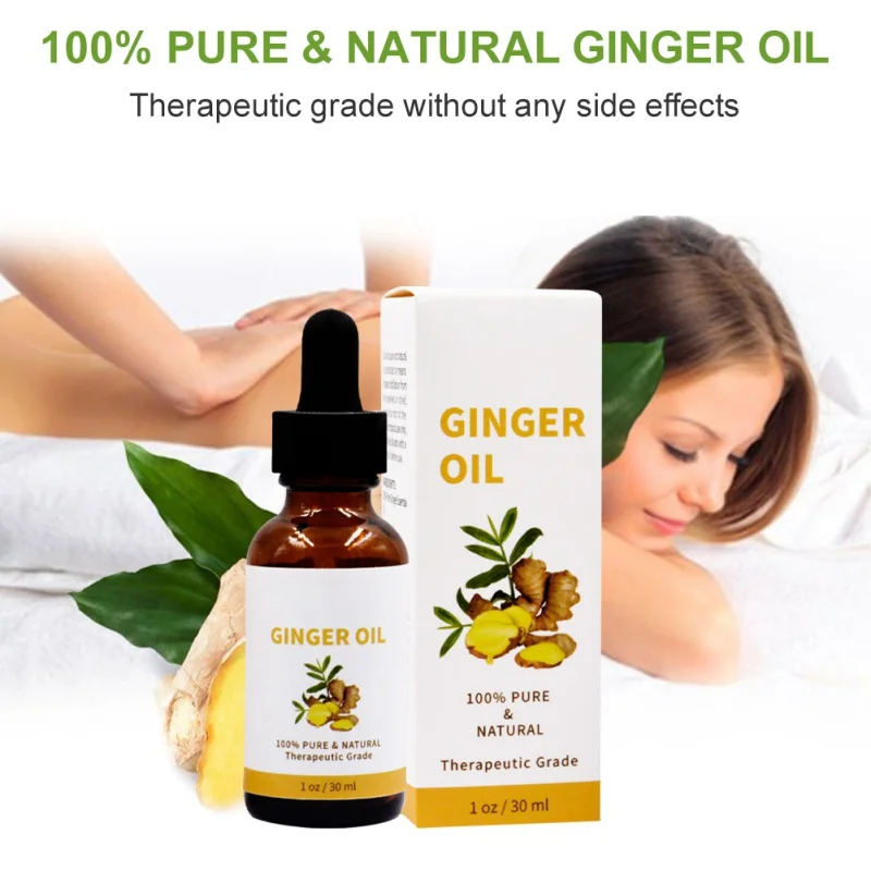 Эфирное масло чистого имбиря для массажа кожи тела 30 мл предотвращает выпадение