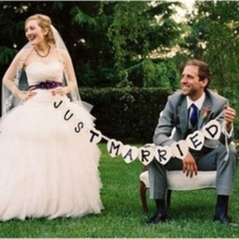 

Just Married Wedding Car Cling Decal Sticker Window Banner Decoration