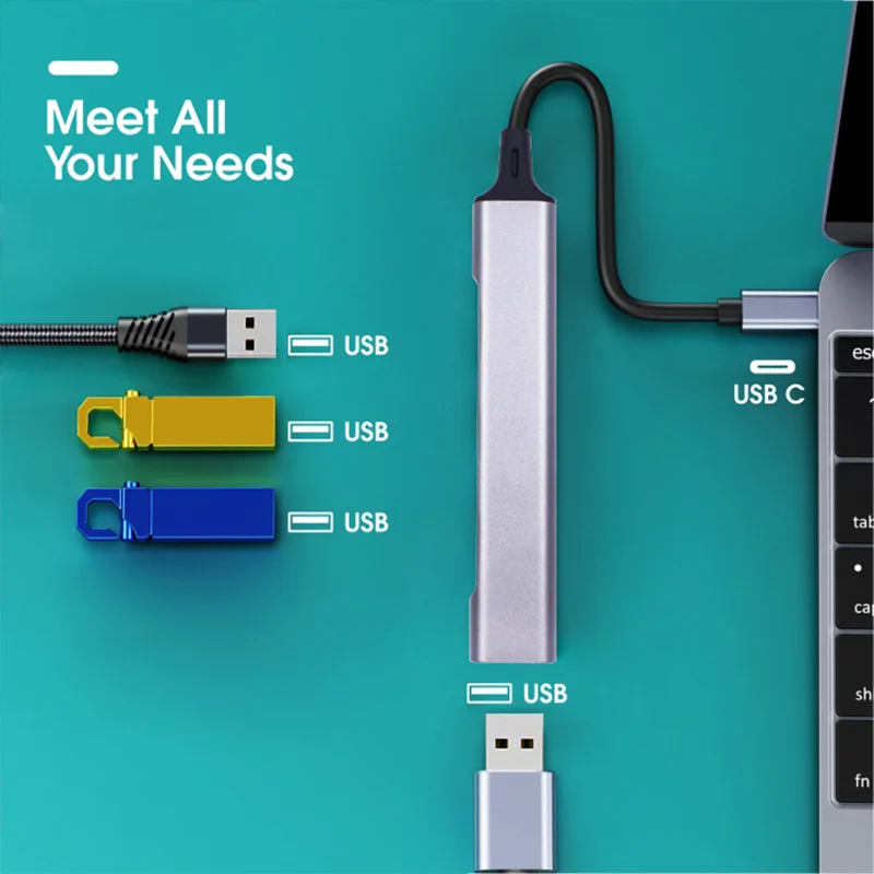 

New Multiport Usb Type c Hub Docking Station Usb Charger Hub Usb Hub 3.0 4 Ports