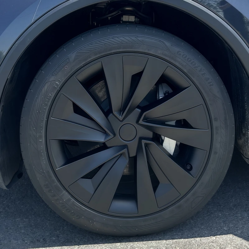 Фото XINLIN Для Tesla Model Y Juniper 2025, 4 шт., 19-дюймовые колпаки на колеса, высокопроизводительные сменные колпаки на ступицы, полные накладки на диски, аксессуары №5