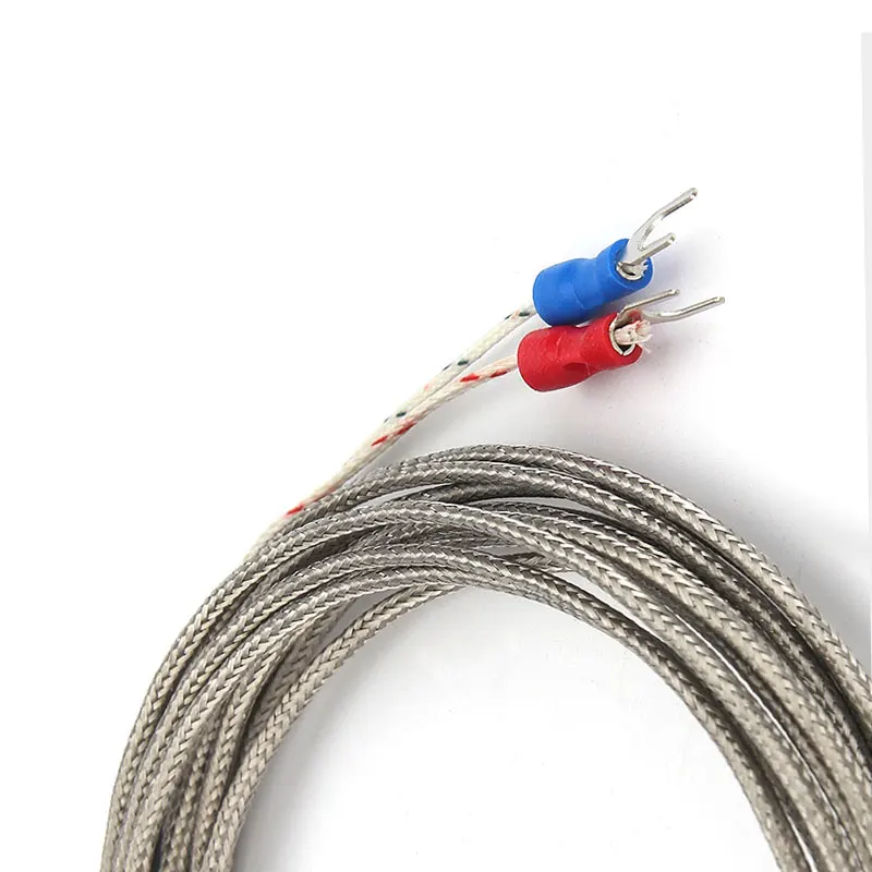 Датчик температуры 1 м 2 тип K нержавеющая сталь 0-400 ℃ диаметр 5 мм Резьба M8 50 мм/100