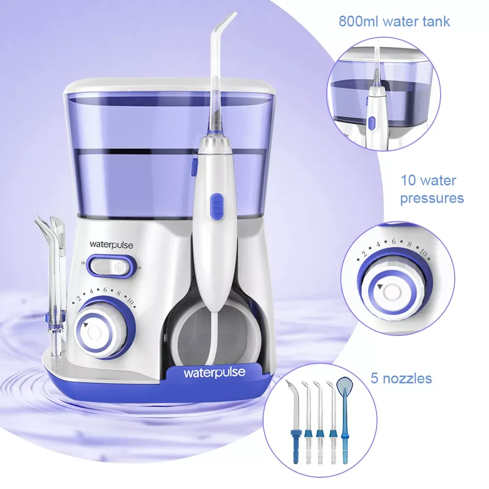 Waterpulse V300 Dental Flosser Professional Oral Irrigation 800ml Oral Hygiene Water Floss For Family Daily Oral Care 5 Jets enlarge