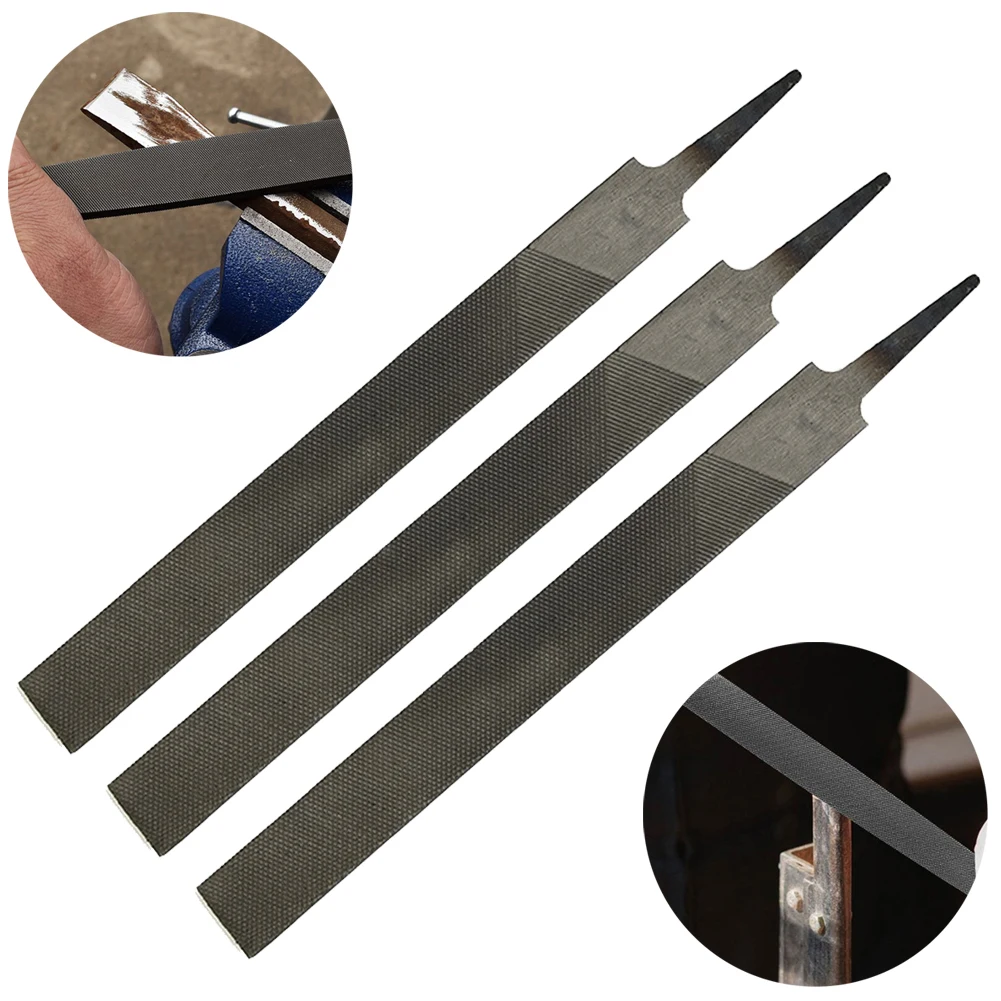 

3pcs 6Inch Flat Files Set Steel Files Grinding Polishing For Metalworking Woodworking Steel Rasp File Flat Hand Tools