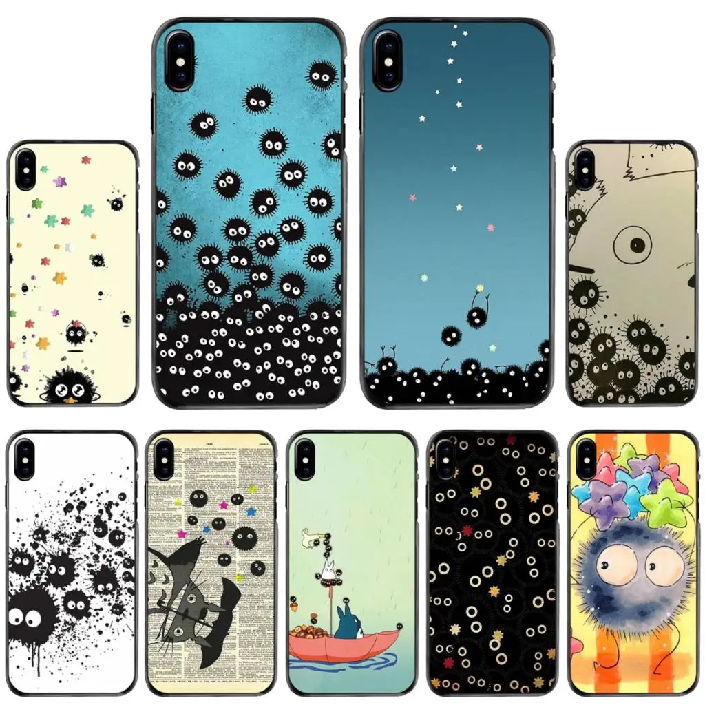 

Hard Phone Skin Case For Apple iPhone 11 12 13 14 Pro MAX Mini 5 5S SE 6 6S 7 8 Plus 10 X XR XS Studio Ghibli Spirited Away Soot