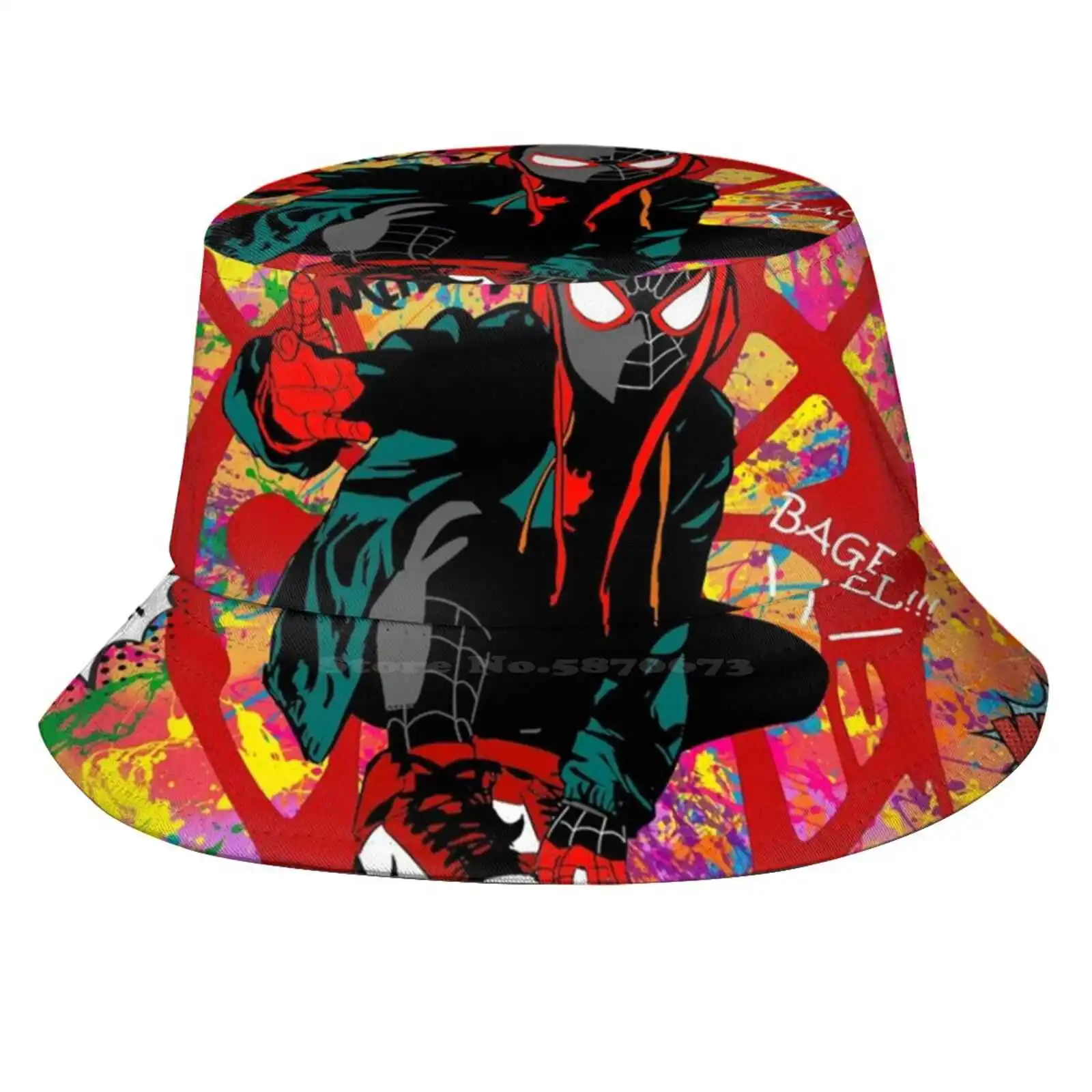 Солнцезащитная шапка с граффити Майлс Моралесом шляпа рыбака Панама шапки
