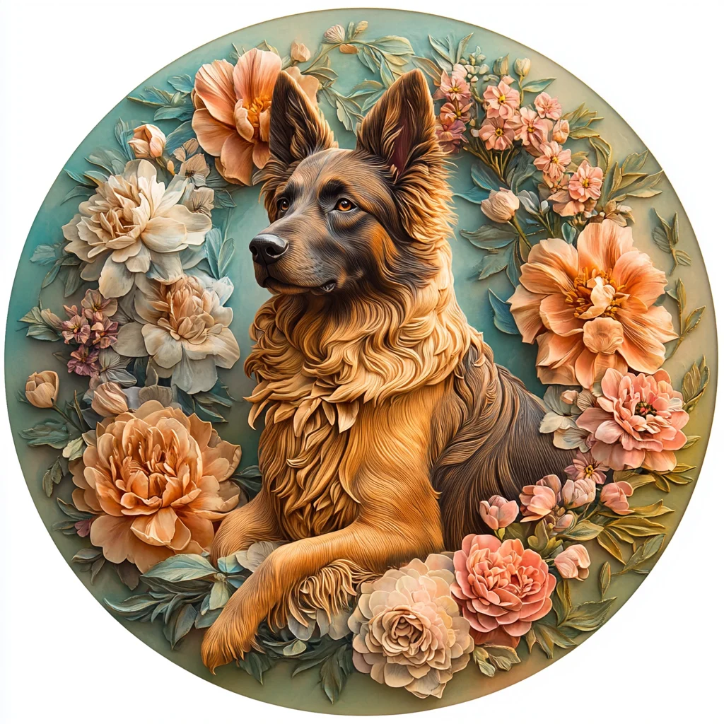 Индивидуальные украшения для домашних животных в виде немецкой овчарки