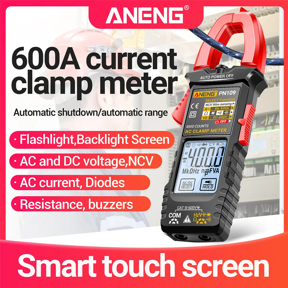 Умный токоизмеритель-зажим ANENG PN109 цифровой 4000 А