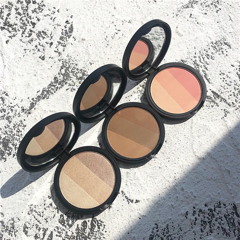 

3 Colors Contour Palette Highlight Shadow Integrated Disc Lasting Highlighter Face Make Up Contouring Bronzer Women Cosmetic New