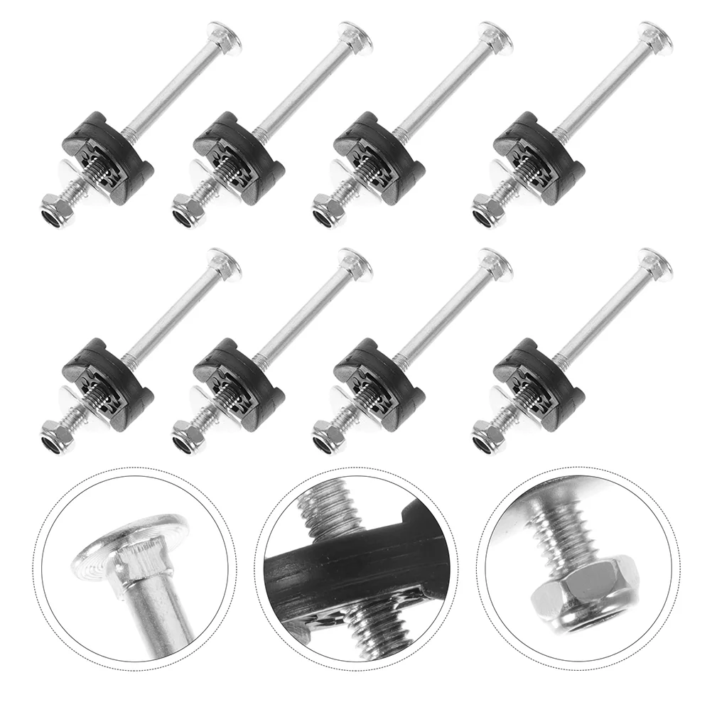 

8 Sets Metal Screws Trampoline Screw Sturdy Screws Galvanized Steel Stability Tools Lag Jumping Bed Anti Falling Lightweight