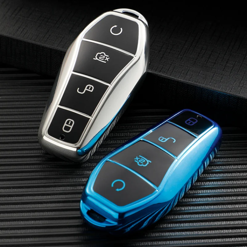 

Чехол для автомобильного ключа из ТПУ, брелок для BYD Tang EV600 Han EV Yuan PLUS ATTO 3 Song PLUS Pro MAX DMI MAX Qin Plusdmi, аксессуары для ключей