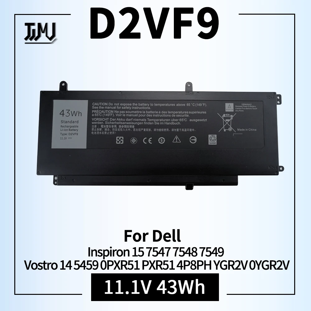 Аккумулятор D2VF9 для ноутбука Dell Inspiron 15 7547 7548 7549 Vostro 14 5459 0PXR51 PXR51 4P8PH YGR2V 0YGR2V, литий-ионный аккумулятор 11,1 В