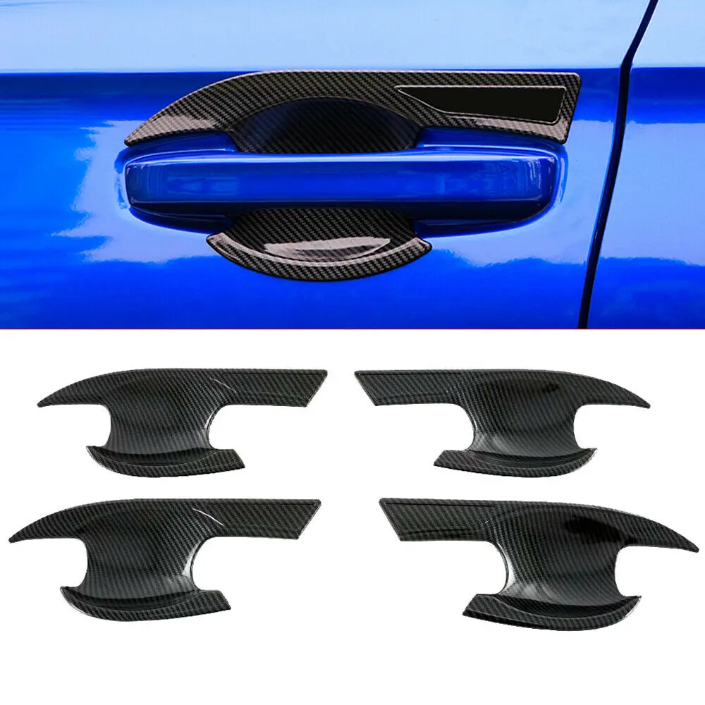 

Carbon Fiber Look Exterior Door Handle Bowl Cover 4pcs For Honda Civic 2022-2023