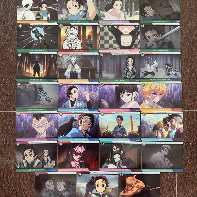 Аниме Demon Slayer Kamado Tanjirou Kochou Shinobu Kanroji Mitsuri SSR SR R UR Набор карт Подарки на день рождения