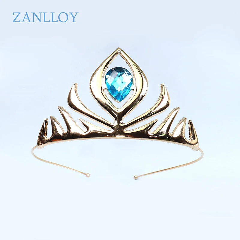 Zanglloy – couronne de princesse en cristal bleu brillant pour enfants  peigne à cheveux de fête