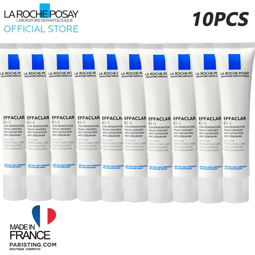 10PCS La Roche-Posay Effaclar K+ Blackhead Acne Treatment Cream Removal Pimple Oil Control Salicylic Acid Pores Reduction Gel