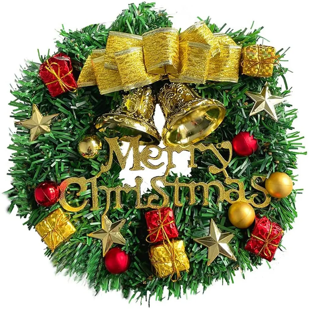 

Christmas Flower Wreath 30CM Christmas Pendant Unique Door Garlands Oranments Door Pendants Decorations For Home Gift