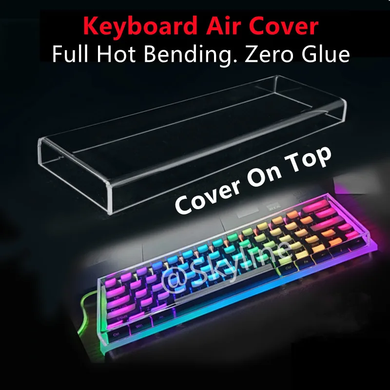 Acrylic Transparent Mechanical Keyboard Dust Proof Case 68 Key 60 Key 98 Key 104 Key Nj68 Nj80 Key 87 Key Cap Cover