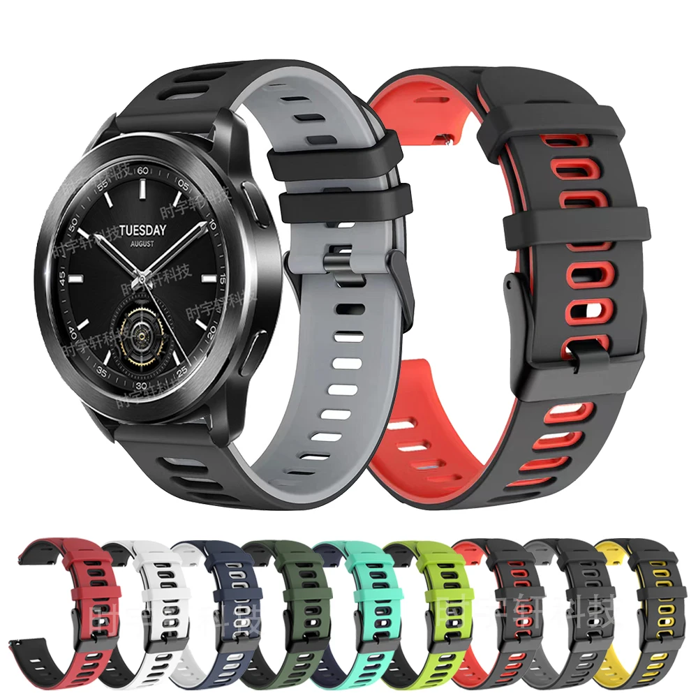 Ремешок силиконовый для смарт-часов Xiaomi Watch S3 браслет 2 Pro/Color 2/S2 42 мм 46/S1 Pro/активные