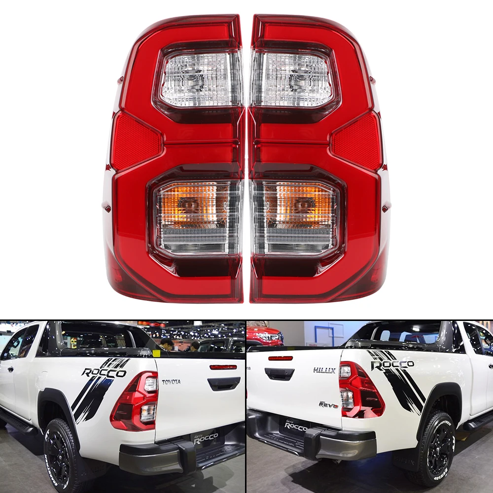 Светодиодные задние фары для Toyota Hilux Revo Rocco 2020 2021 2015-2019 фонари указатели поворота