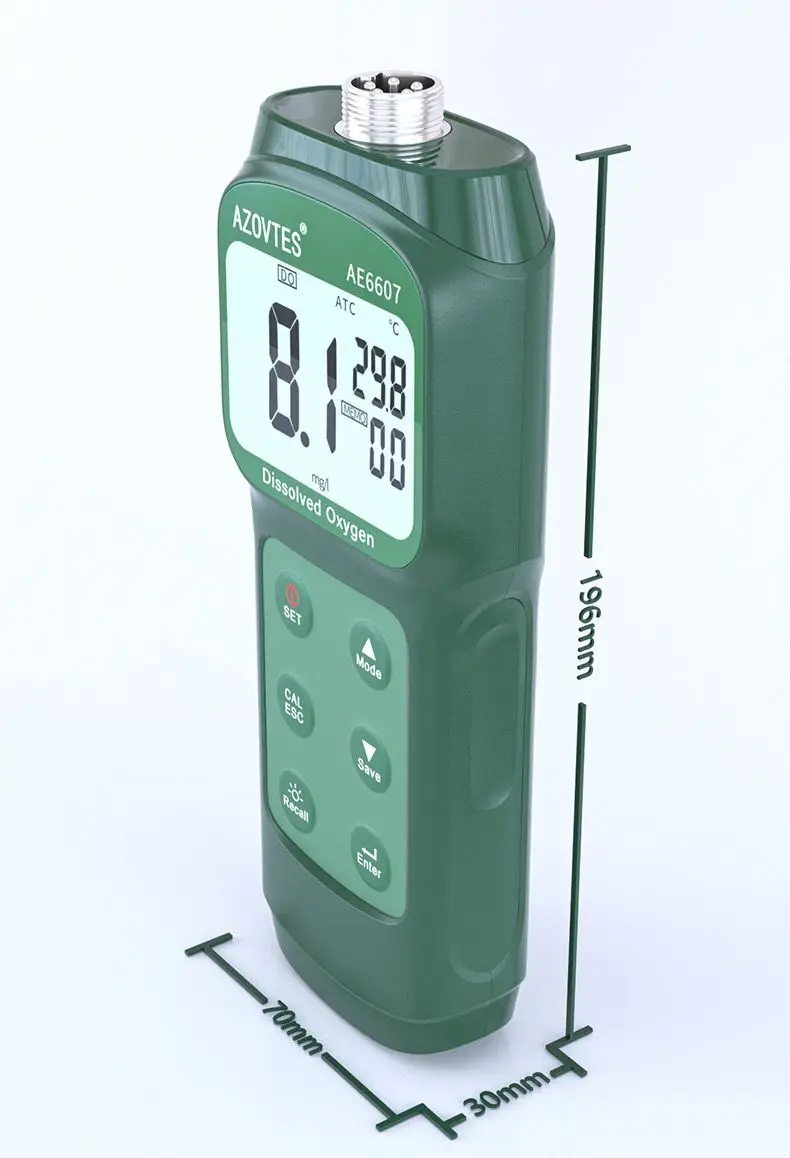 2025 НОВЫЙ AE6607 Цифровой измеритель растворенного кислорода DO-метр Диапазон